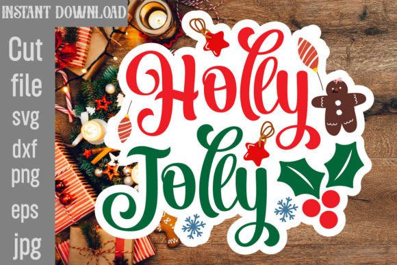 Holly Jolly SVG Cut File