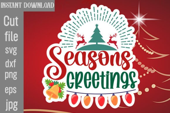 Seasons Greetings SVG Cut File